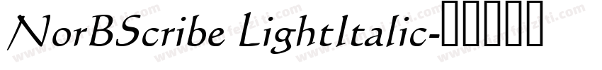 NorBScribe LightItalic字体转换